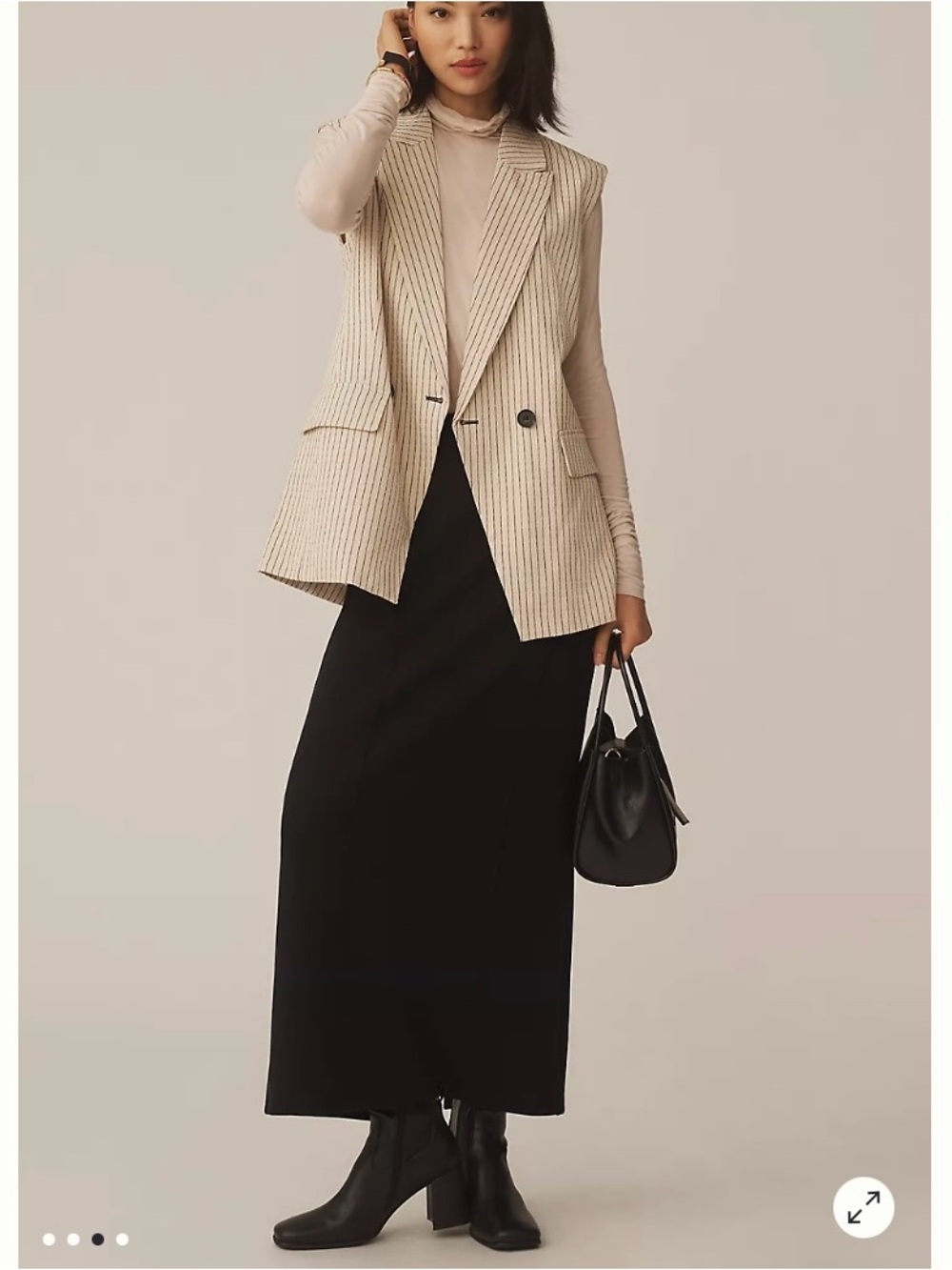 Anthropologie Oversized Blazer Vest